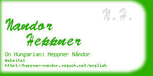 nandor heppner business card